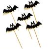 Holibanna Vivid Bat Cake Decorations 15pcs Bat Shaped Cupcake Picks for Halloween Kids Birthday view 1