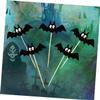 Holibanna Vivid Bat Cake Decorations 15pcs Bat Shaped Cupcake Picks for Halloween Kids Birthday view 2