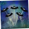 Holibanna Vivid Bat Cake Decorations 15pcs Bat Shaped Cupcake Picks for Halloween Kids Birthday view 4