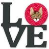 11.5 x 11.75 in. Savannah Cat Love Metal Artwork Wall Decor view 1