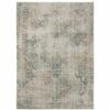 HomeRoots 508171 8 x 11 ft. Gray Beige & Teal Oriental Power Loom Stain Resistant Rectangle Area Rug view 1
