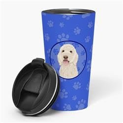 212 Main 7.25 x 3.5 in. Unisex Doodle Cream No.5 Stainless Steel 16 oz Tumbler Blue