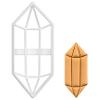 BAKERLOGY Crystal Points Style 2 Cookie Cutter - Detailed Biscuit Cutter Design for Baking and Crafts, ideal on fondant, dough, clay view 1
