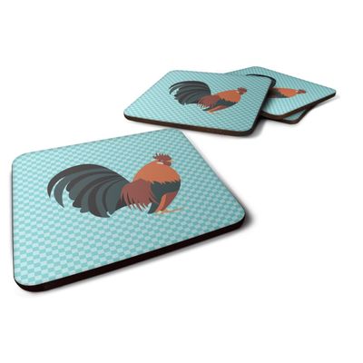 212 Main Dutch Bantam Chicken Blue Check Foam Coaster