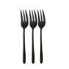 3/6/12Pcs Gold Fruit Fork Stainless Steel Coffee Tea Fork Set Ice Cream Cake Dessert Mini Forks Party Sliverware Black Cutlery (Size : 3Pcs Black) view 1