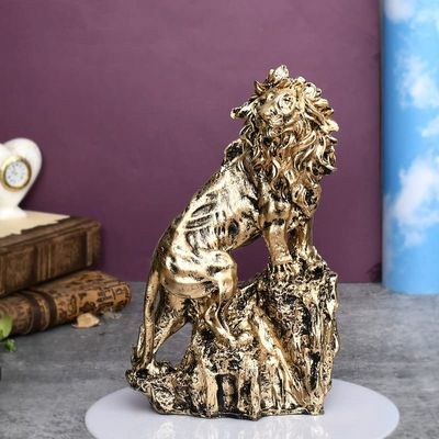 Handmade Resin Lion Showpeice for Home & Office Table Dcor/Gifting/Table Dcor by Setia Craft 140