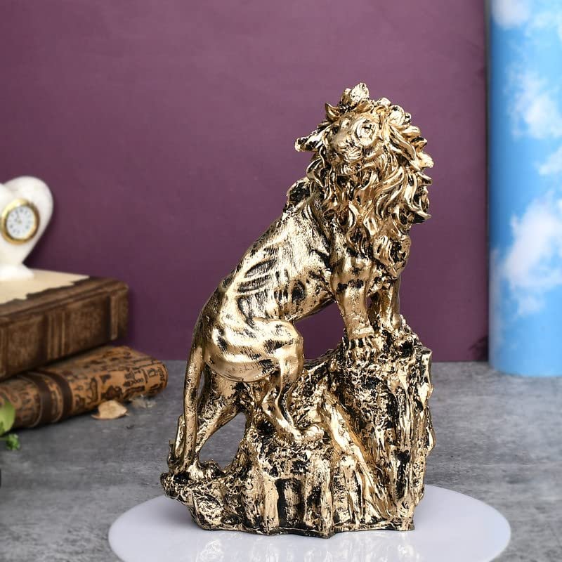 Handmade Resin Lion Showpeice for Home & Office Table Dcor/Gifting/Table Dcor by Setia Craft 140