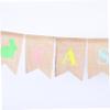 Holibanna Easter Decorations Rabbit Latte Art Banner 3 Meters Burlap Pennant Flags Random Color view 4
