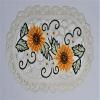 212 Main 12 x 18 in. Sunflower on Cream Fabric Placemat view 1