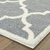 HomeRoots 509903 8 x 11 ft. Gray & Ivory Geometric Shag Power Loom Stain Resistant Rectangle Area Rug view 4