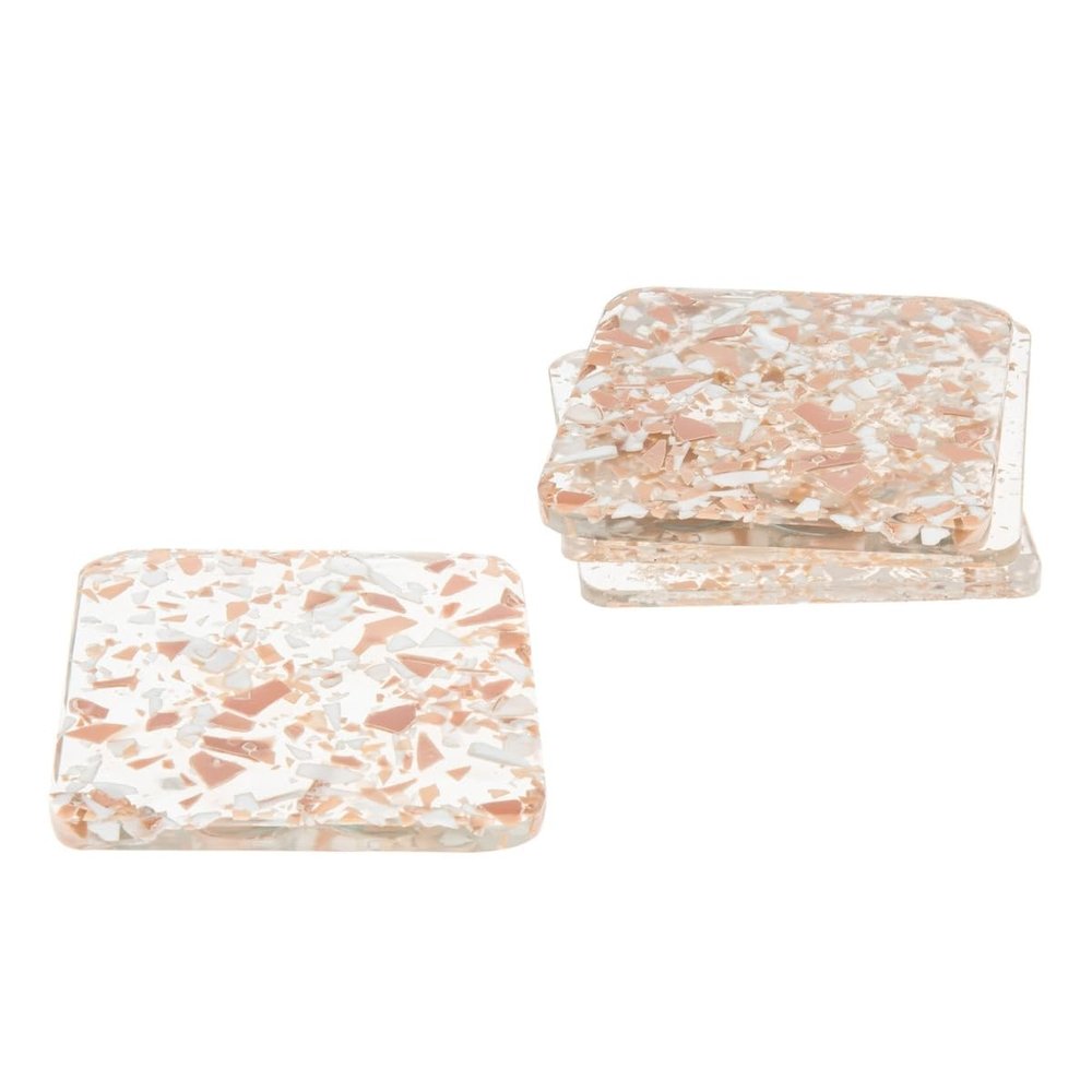 212 Main Terrazo Look Glass Coaster - Set of 4