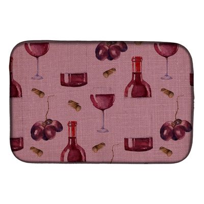 212 Main Red Wine on Linen Dish Drying Mat