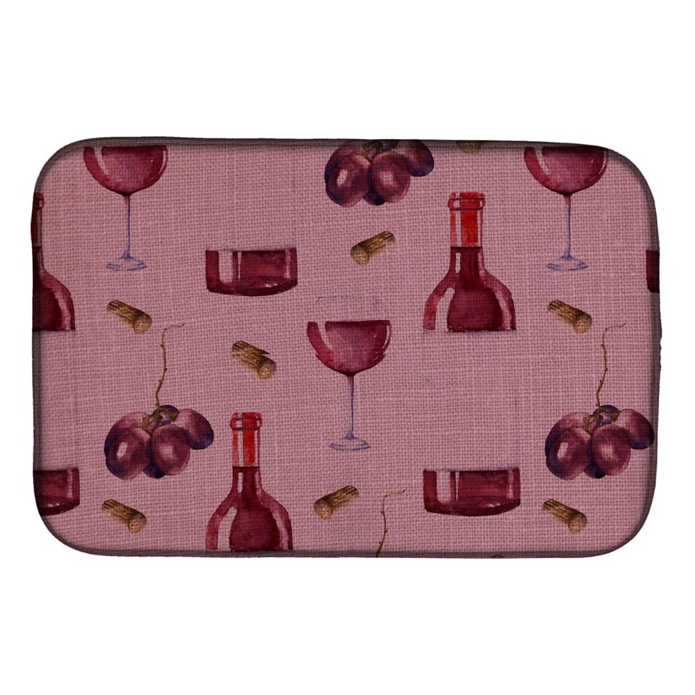 212 Main Red Wine on Linen Dish Drying Mat