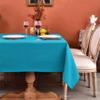 MEANMOY Teal 210 GSM Water & Stain Resistant Rectangle Tablecloth for 4 Foot Table - Solid 60 x 84 Inch Turquoise Rectangular Table Cloth in Wrinkle Free Washable Polyester Fabric for Party, Banquet view 1