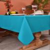 MEANMOY Teal 210 GSM Water & Stain Resistant Rectangle Tablecloth for 4 Foot Table - Solid 60 x 84 Inch Turquoise Rectangular Table Cloth in Wrinkle Free Washable Polyester Fabric for Party, Banquet view 3