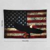 Bald Eagle USA Flag Tapestry,Funny Bedroom Home Wall Tapestries for College Dorm Wall Decoration Tapestry Hanging 40"x60"inch view 2