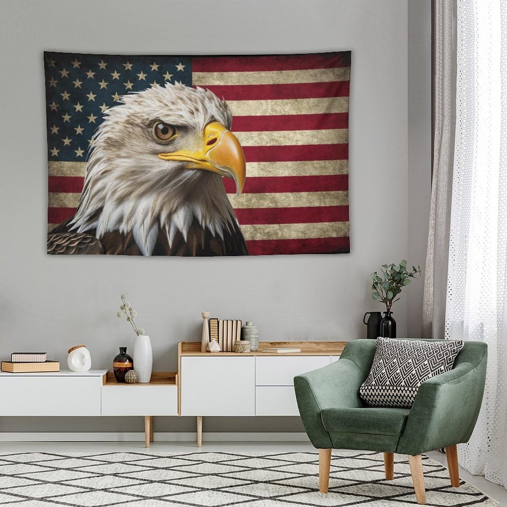 Eagle American Flag Tapestry,Funny Bedroom Home Wall Tapestries for College Dorm Wall Decoration Tapestry Hanging 40"x60"inch