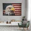 Eagle American Flag Tapestry,Funny Bedroom Home Wall Tapestries for College Dorm Wall Decoration Tapestry Hanging 40"x60"inch view 1