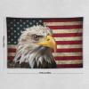 Eagle American Flag Tapestry,Funny Bedroom Home Wall Tapestries for College Dorm Wall Decoration Tapestry Hanging 40"x60"inch view 2
