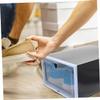 OFFSCH 6 Pcs Professional Sneaker Storage Boxes Flip Shoe Box Pp Material Black view 2