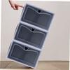 OFFSCH 6 Pcs Professional Sneaker Storage Boxes Flip Shoe Box Pp Material Black view 3