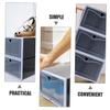 OFFSCH 6 Pcs Professional Sneaker Storage Boxes Flip Shoe Box Pp Material Black view 4