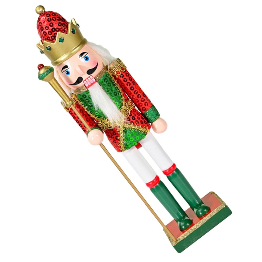 OFFSCH Festival Nutcracker Soldier Ornament for Christmas Desktop Decor Craft Nutcracker Figure for Holiday Home Decoration Adorable Photo Prop