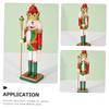 OFFSCH Festival Nutcracker Soldier Ornament for Christmas Desktop Decor Craft Nutcracker Figure for Holiday Home Decoration Adorable Photo Prop view 3