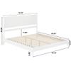 AFI, Pasadena King Solid Wood Low Profile Platform Bed, White view 2