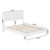 AFI, Pasadena Full Solid Wood Low Profile Platform Bed, White view 2
