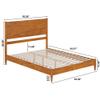 AFI, Pasadena Queen Solid Wood Low Profile Platform Bed, Light Toffee view 2