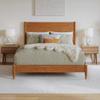 AFI, Pasadena Queen Solid Wood Low Profile Platform Bed, Light Toffee view 3