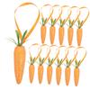 12 Pcs Glittering Artificial Carrot Ornaments for Easter Decorations for Spring Home Decor Party Crafts and Festive Celebrations view 1