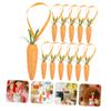 12 Pcs Glittering Artificial Carrot Ornaments for Easter Decorations for Spring Home Decor Party Crafts and Festive Celebrations view 4