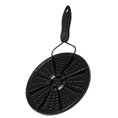 RORPOIR 1pc Enamel Heat Diffuser for Induction Cooktops Versatile Hob Adapter Plate for Non-induction Cookware Black for Soup and Quick Defrosting