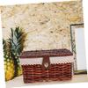 Lidded Rattan Storage Basket Toilet Storage Bedroom Accessories Organizers and view 3
