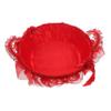 COLLBATH Wedding Flower Girl Basket Rattan and Lace Design Decorative Storage for Petals Candies and More for Weddings and Celebrations view 1