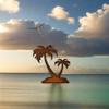 Double Palm Trees Ornament view 1