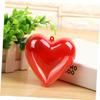 BIUDECO Fillable Heart Ball DIY Ornament Balls for Wedding Christmas Red Fillable Heart Shape Box Poinsettia Garland Lights view 4