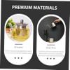 FELTECHELECTR 4pcs Stainless Steel Pitcher Cover Wear-resistant Sealing Lid for Cooling Water Pitcher Jug Accessory Double Water Outlet for Tea view 3