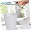 PRETYZOOM 2pcs Mini Trash Can Small Iron Wastebasket with Lid for Home Office Cute Desktop Garbage Bin for Stationery and Makeup Easy to Clean Fun Design view 2