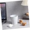 PRETYZOOM 2pcs Mini Trash Can Small Iron Wastebasket with Lid for Home Office Cute Desktop Garbage Bin for Stationery and Makeup Easy to Clean Fun Design view 4