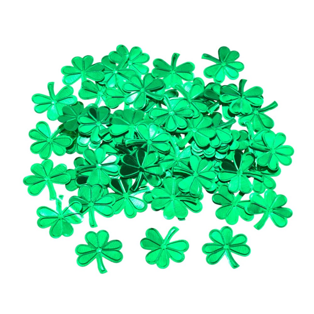 SHOWERORO Elegant Patricks Day Decorations 45g Confetti Shamrock Party Supplies Resin Sequins for Diy Craft Festive Decorations