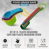 AGRUS Measuring Cups and Spoons Set of 9, Utensils for Dry and Liquid Ingredients, Copper Kitchen Accessories, Rose Copper Decor for Home, Stackable, Sturdy Stainless Steel (Multicolored) view 3