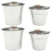 2pcs Metal Ash Bucket Grease Bucket for Metal with Lid Plant Containers Wood Handle Charcoal Holder Tin Iron Ash Can Milk Storage view 1