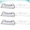 Amosfun 6pcs Wall-mounted Slipper Rack Irony Shoes Organizer Modern Bathroom Shoe Storage Glue Not Included Easy Install view 2