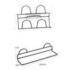 Amosfun 6pcs Wall-mounted Slipper Rack Irony Shoes Organizer Modern Bathroom Shoe Storage Glue Not Included Easy Install view 3