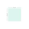 27" Inch Square Glass Table Top - 1/2" Thick - Double Bevel Edge - Eased Corners view 2