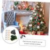 Amosfun 2pcs Christmas Garlands Bowknots Tinsel Decor for Holiday Decorations for Home Office and Festival Settings view 4