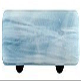 212 Main White Swirl Powder Blue Rectangle Glass Cabinet Pull - Black Post